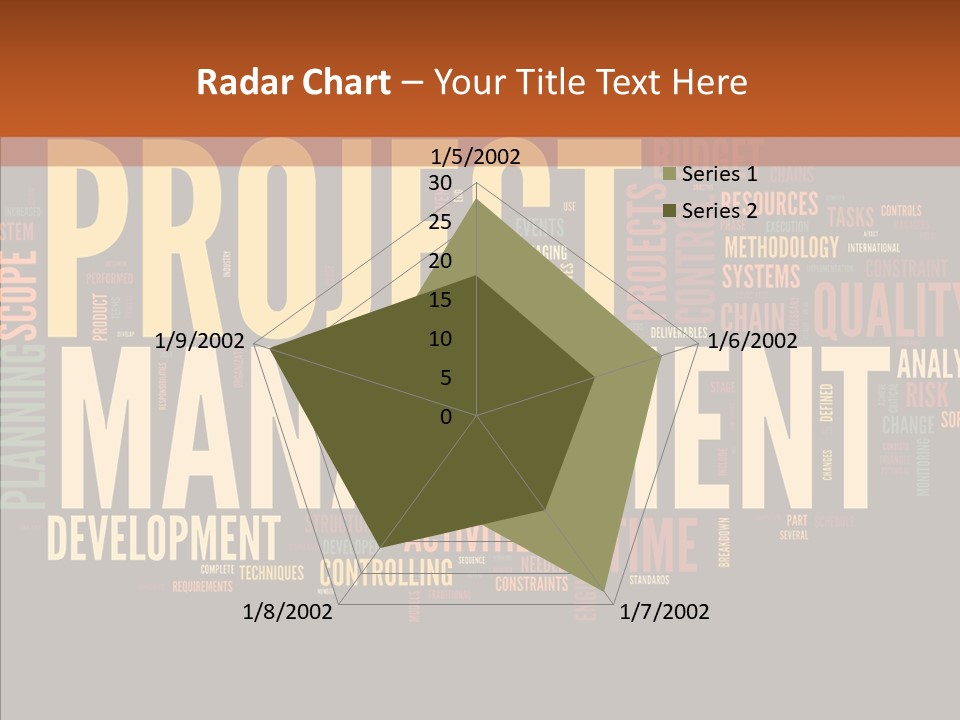 A Word Cloud With The Words Project Management Written In It PowerPoint Template
