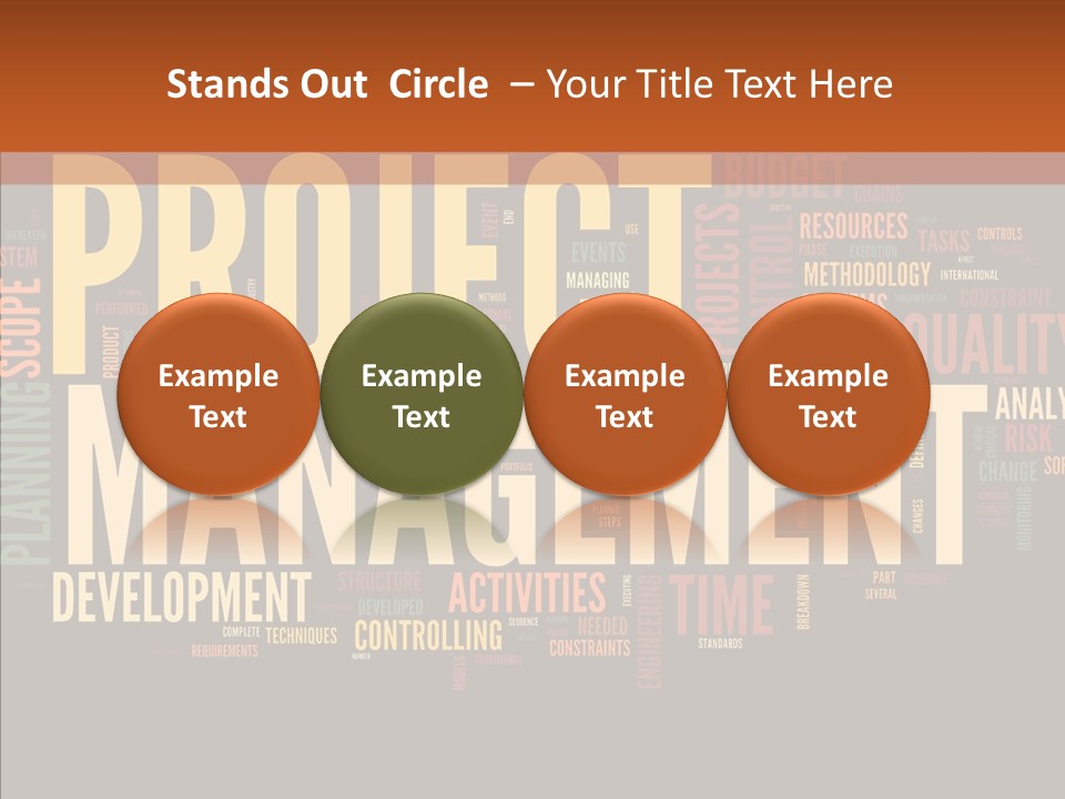 A Word Cloud With The Words Project Management Written In It PowerPoint Template