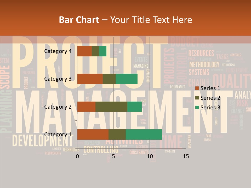 A Word Cloud With The Words Project Management Written In It PowerPoint Template