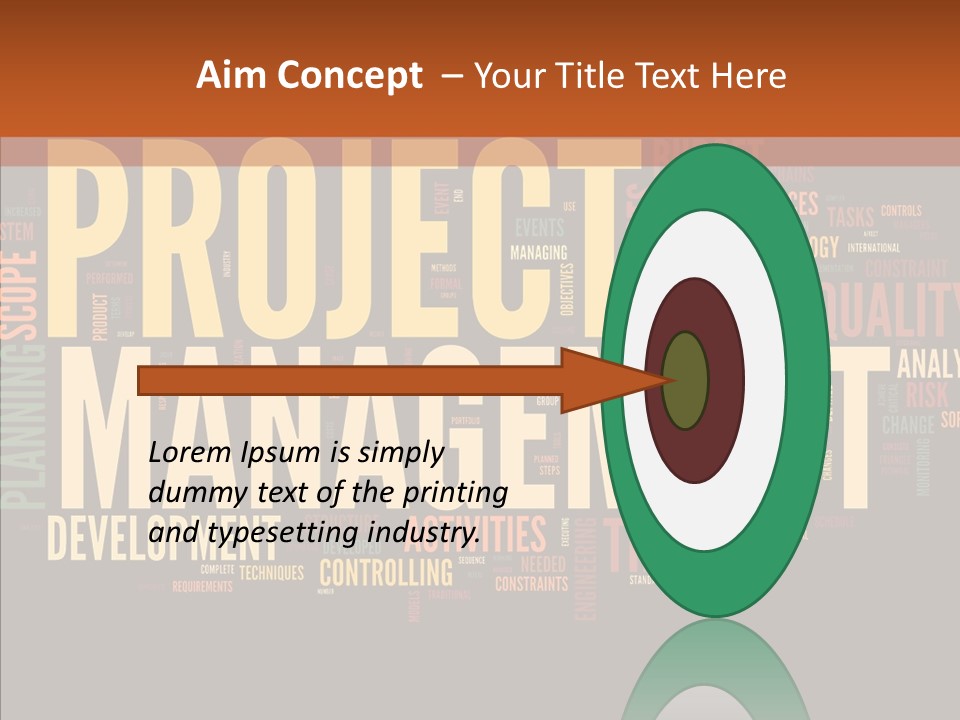 A Word Cloud With The Words Project Management Written In It PowerPoint Template