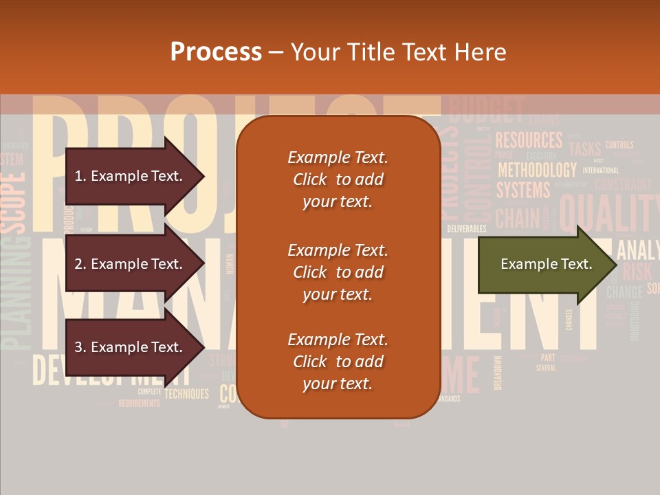 A Word Cloud With The Words Project Management Written In It PowerPoint Template