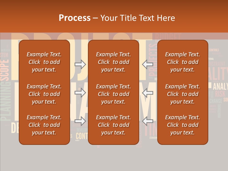 A Word Cloud With The Words Project Management Written In It PowerPoint Template