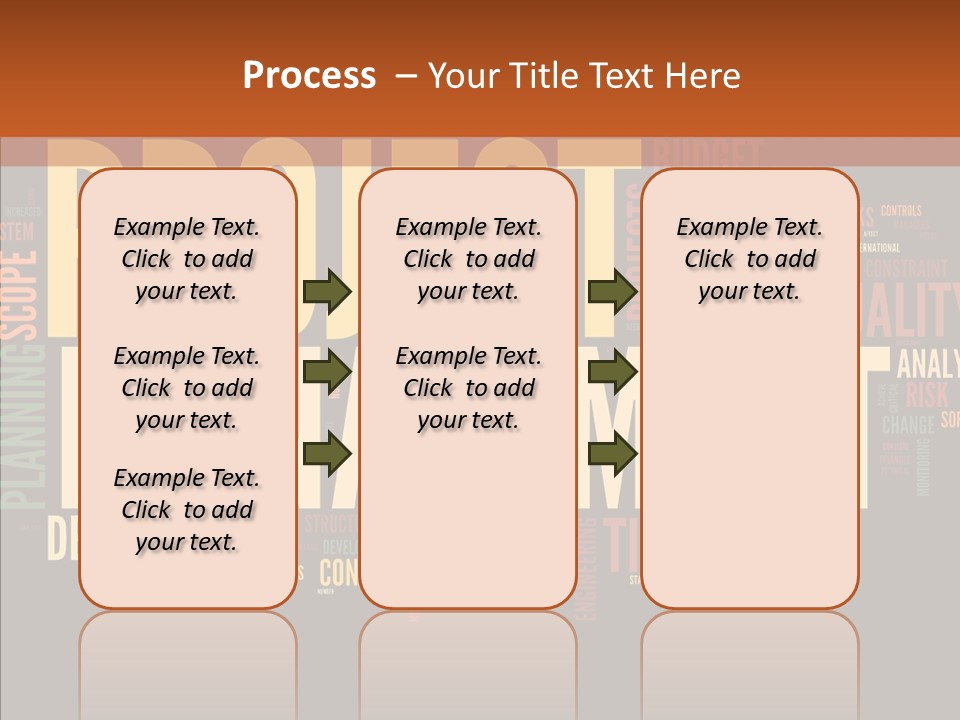 A Word Cloud With The Words Project Management Written In It PowerPoint Template