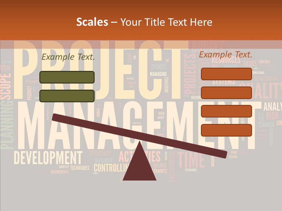 A Word Cloud With The Words Project Management Written In It PowerPoint Template