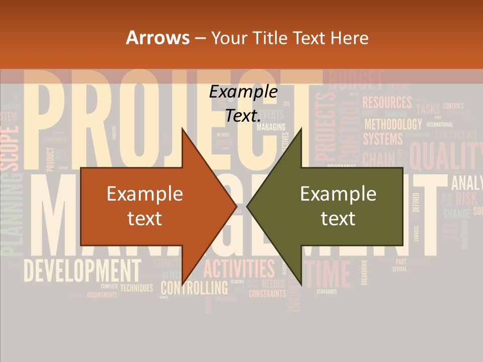 A Word Cloud With The Words Project Management Written In It PowerPoint Template
