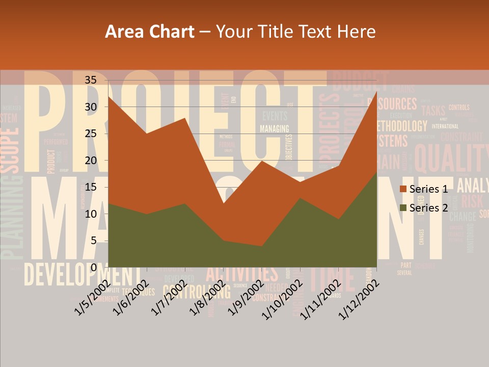 A Word Cloud With The Words Project Management Written In It PowerPoint Template
