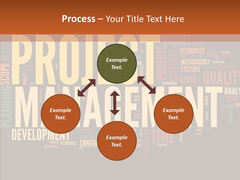 A Word Cloud With The Words Project Management Written In It PowerPoint Template