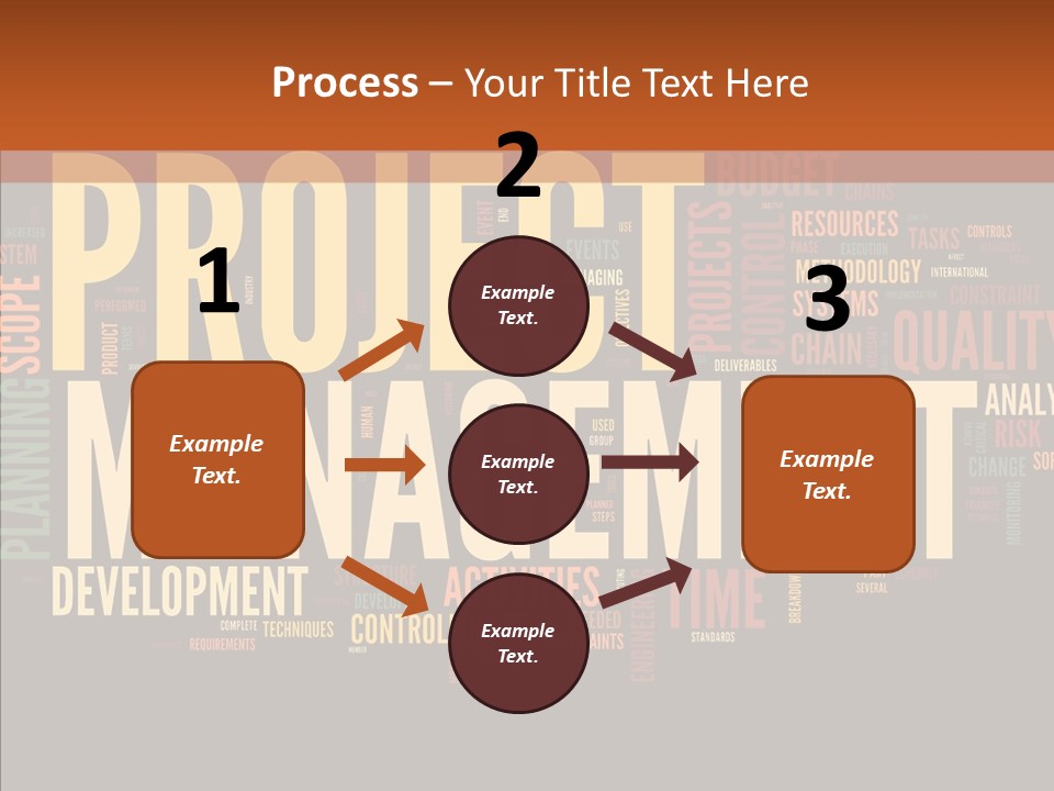 A Word Cloud With The Words Project Management Written In It PowerPoint Template
