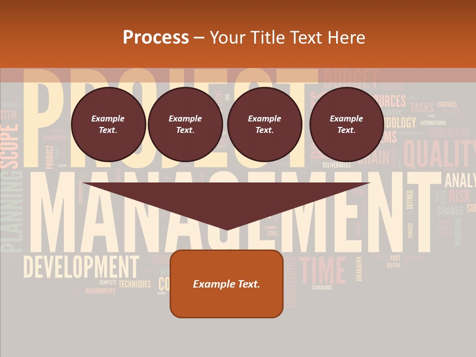 A Word Cloud With The Words Project Management Written In It PowerPoint Template