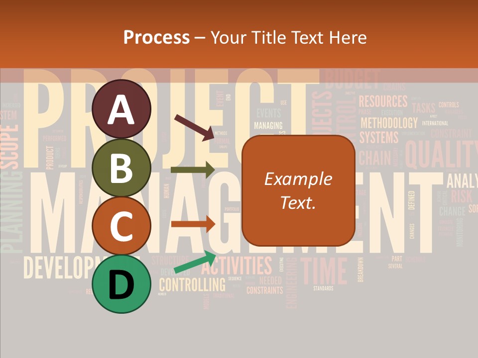A Word Cloud With The Words Project Management Written In It PowerPoint Template