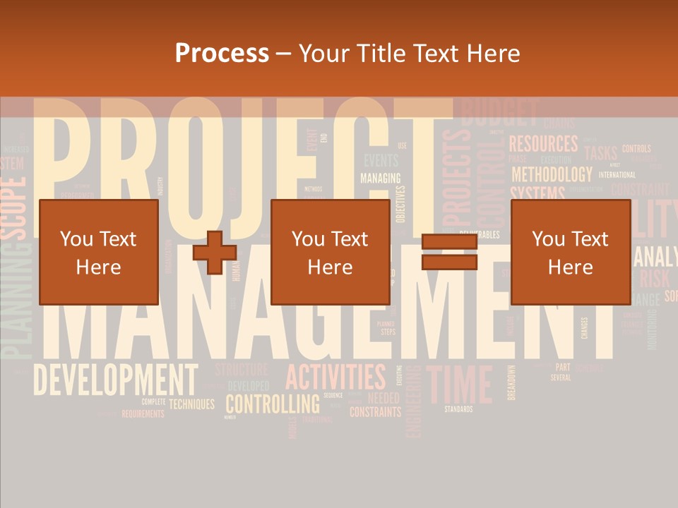 A Word Cloud With The Words Project Management Written In It PowerPoint Template