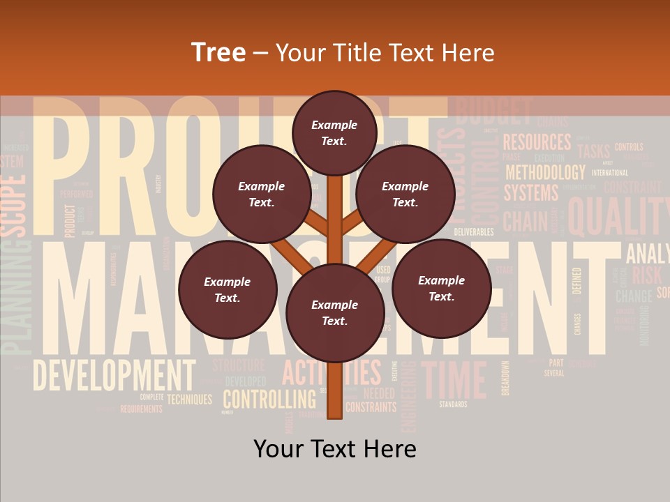 A Word Cloud With The Words Project Management Written In It PowerPoint Template