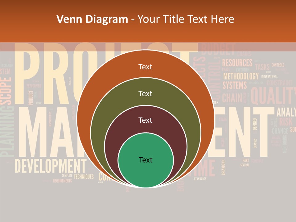 A Word Cloud With The Words Project Management Written In It PowerPoint Template