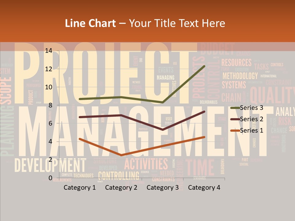 A Word Cloud With The Words Project Management Written In It PowerPoint Template