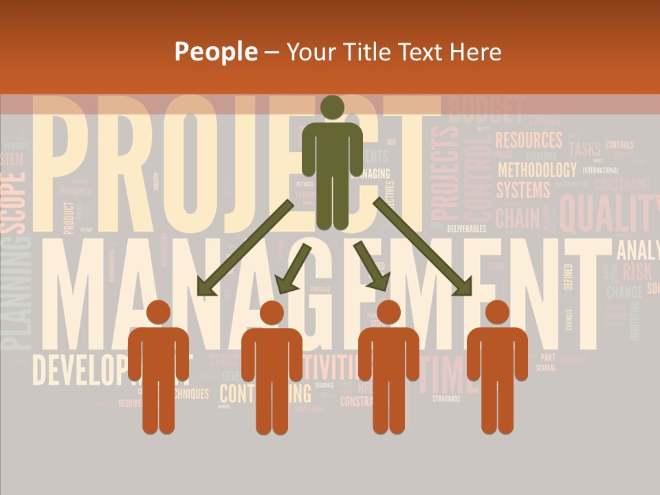 A Word Cloud With The Words Project Management Written In It PowerPoint Template
