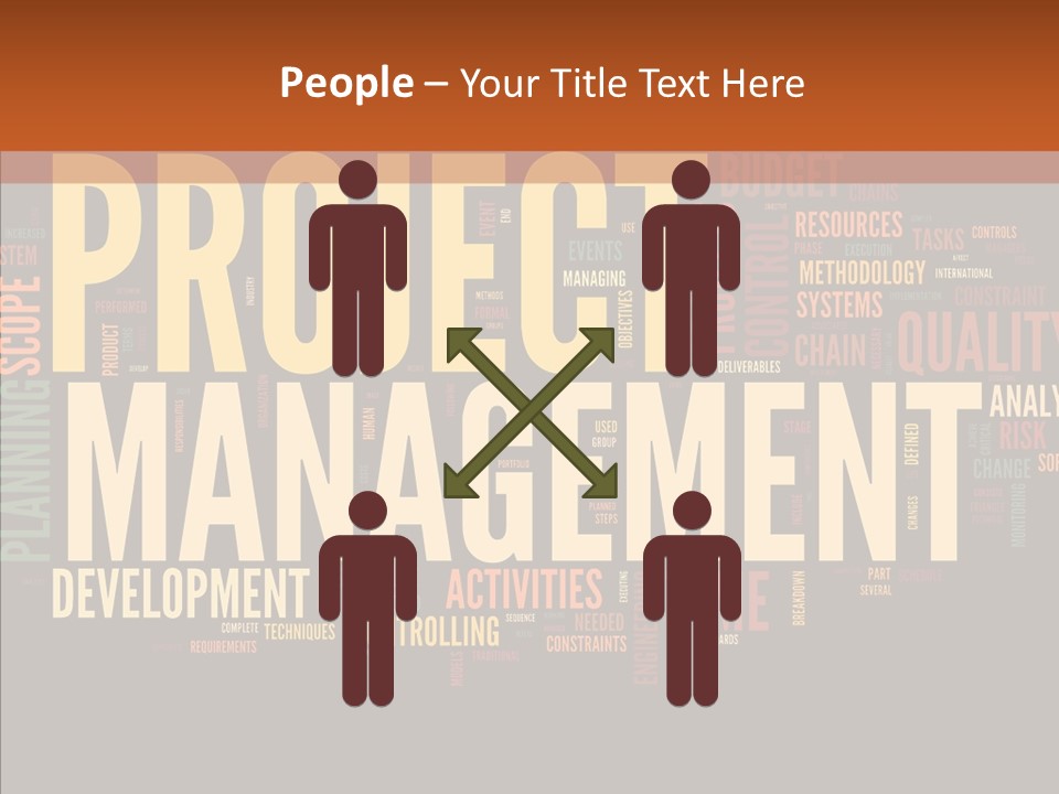 A Word Cloud With The Words Project Management Written In It PowerPoint Template