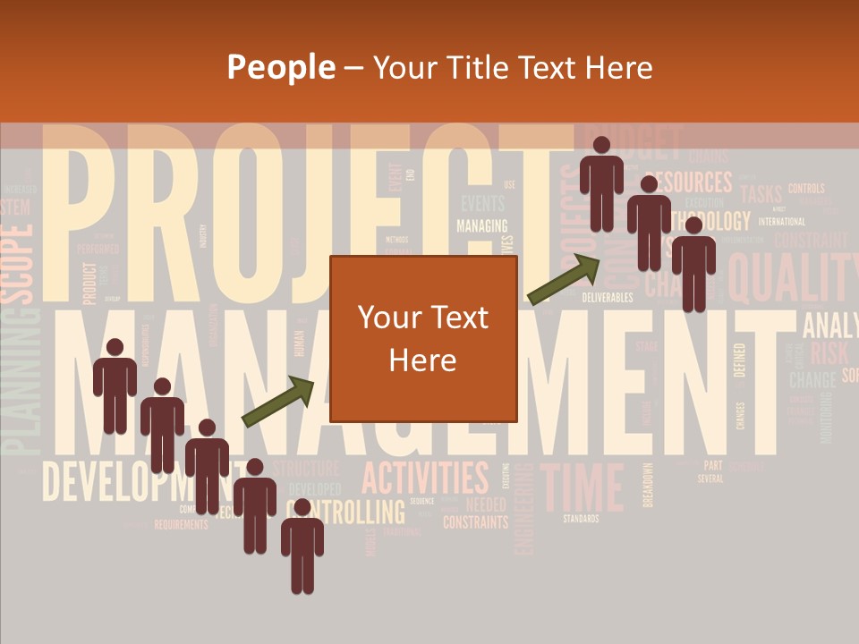 A Word Cloud With The Words Project Management Written In It PowerPoint Template