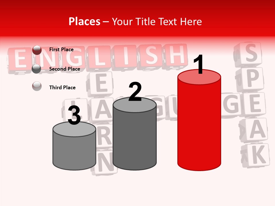 A Crossword Puzzle With English And Spanish Words PowerPoint Template