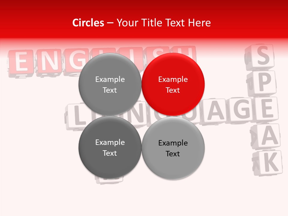 A Crossword Puzzle With English And Spanish Words PowerPoint Template