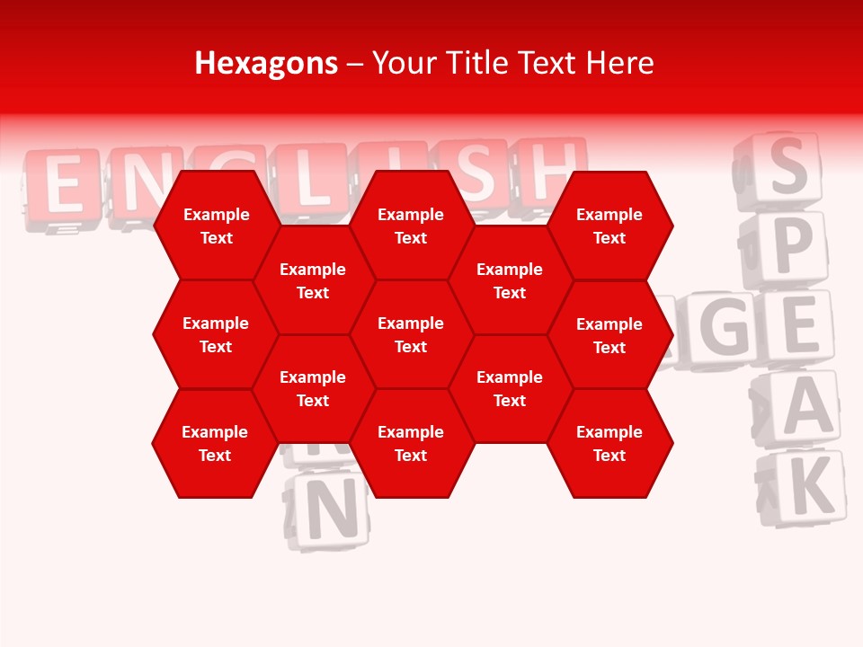 A Crossword Puzzle With English And Spanish Words PowerPoint Template