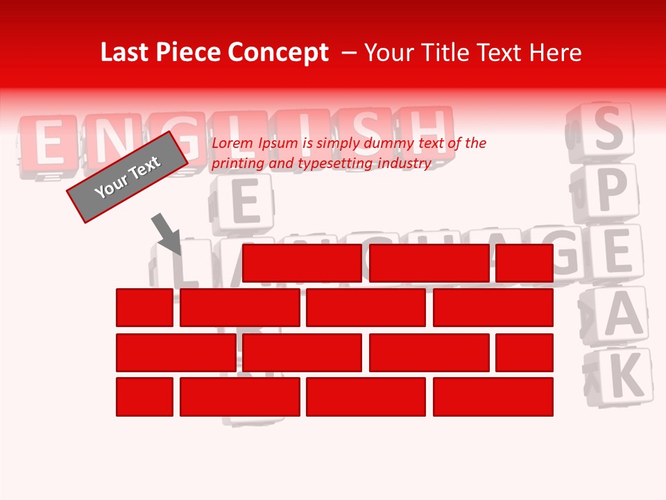 A Crossword Puzzle With English And Spanish Words PowerPoint Template