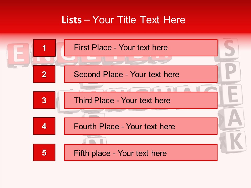 A Crossword Puzzle With English And Spanish Words PowerPoint Template