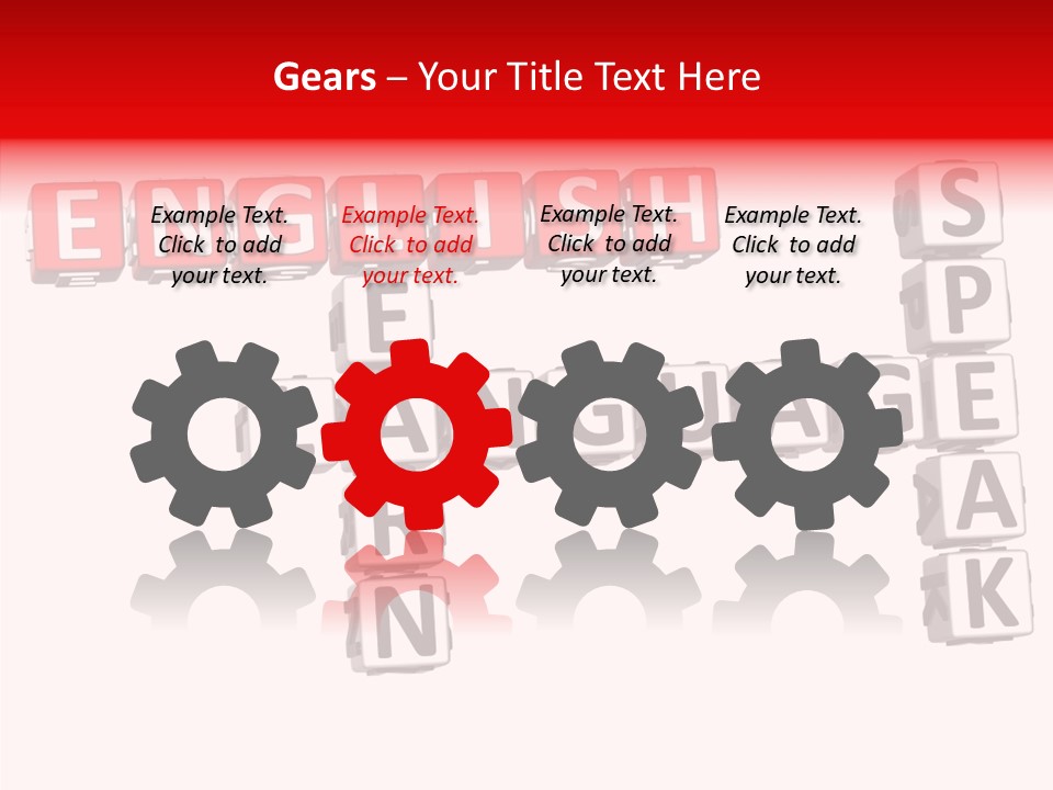 A Crossword Puzzle With English And Spanish Words PowerPoint Template