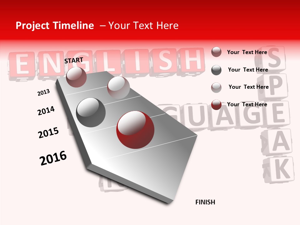 A Crossword Puzzle With English And Spanish Words PowerPoint Template