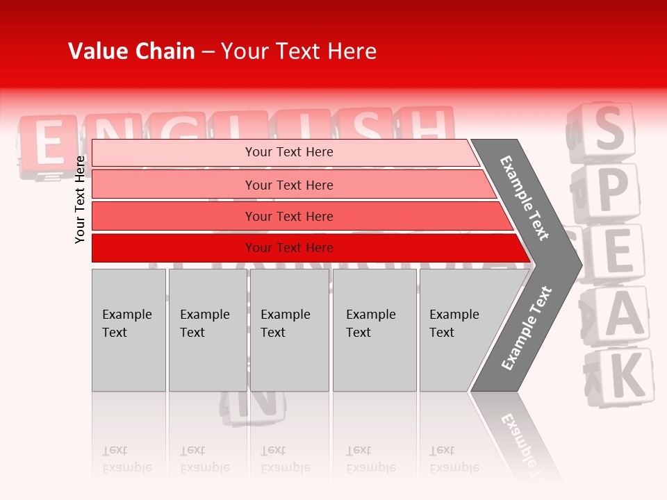 A Crossword Puzzle With English And Spanish Words PowerPoint Template