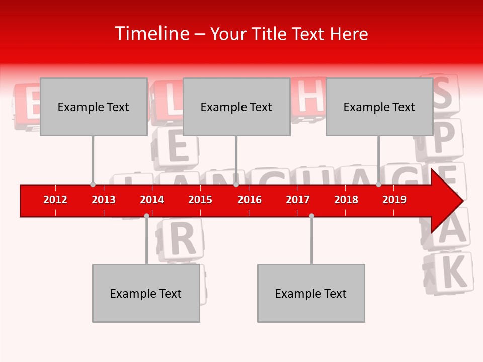 A Crossword Puzzle With English And Spanish Words PowerPoint Template