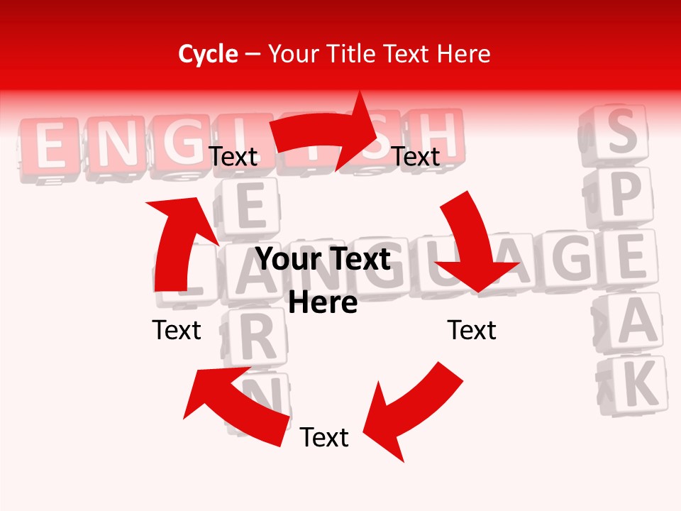A Crossword Puzzle With English And Spanish Words PowerPoint Template