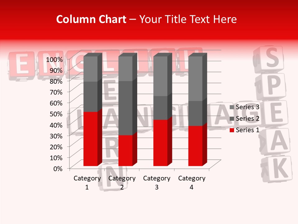 A Crossword Puzzle With English And Spanish Words PowerPoint Template