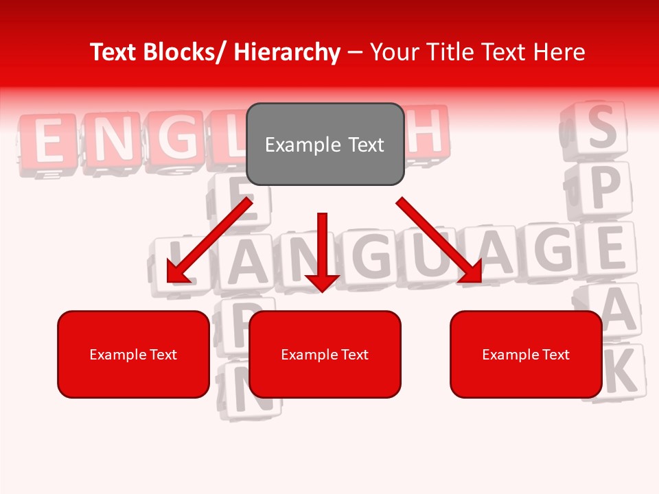 A Crossword Puzzle With English And Spanish Words PowerPoint Template