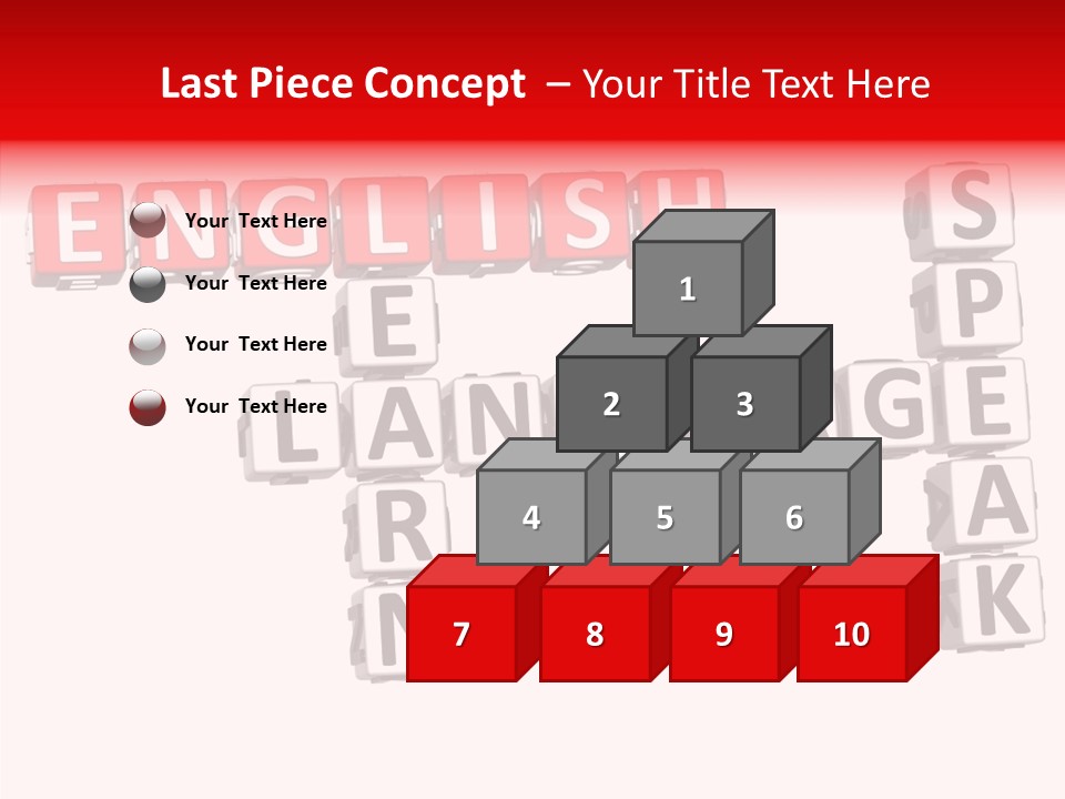 A Crossword Puzzle With English And Spanish Words PowerPoint Template