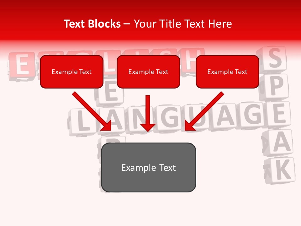 A Crossword Puzzle With English And Spanish Words PowerPoint Template