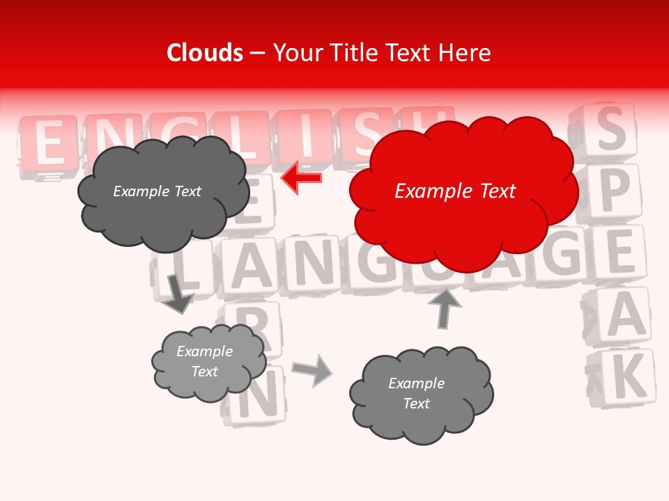 A Crossword Puzzle With English And Spanish Words PowerPoint Template