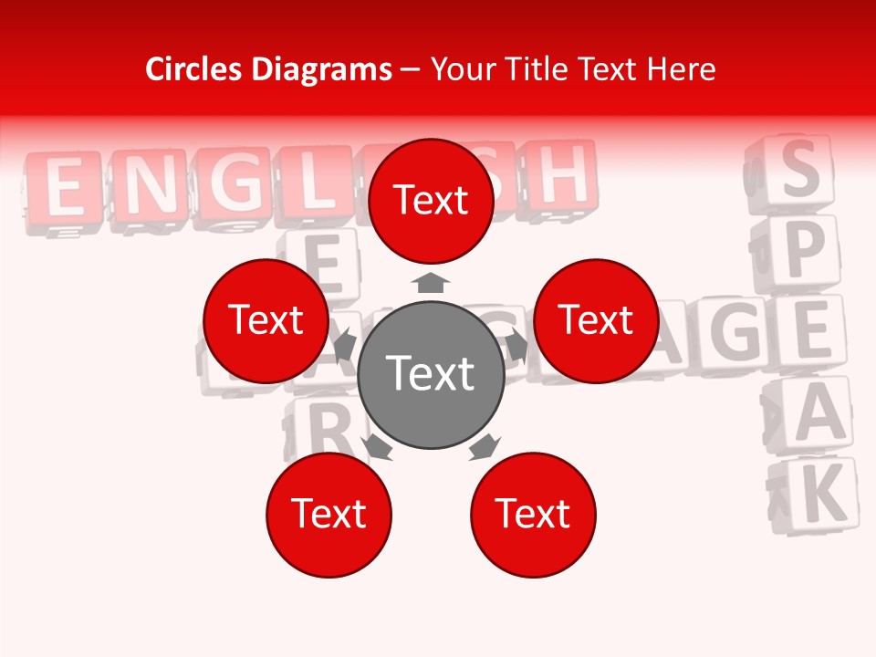 A Crossword Puzzle With English And Spanish Words PowerPoint Template