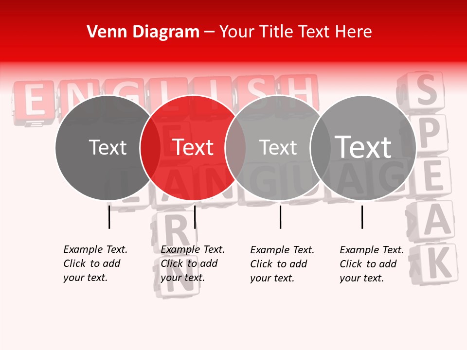 A Crossword Puzzle With English And Spanish Words PowerPoint Template