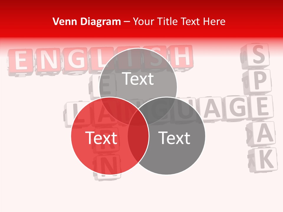 A Crossword Puzzle With English And Spanish Words PowerPoint Template