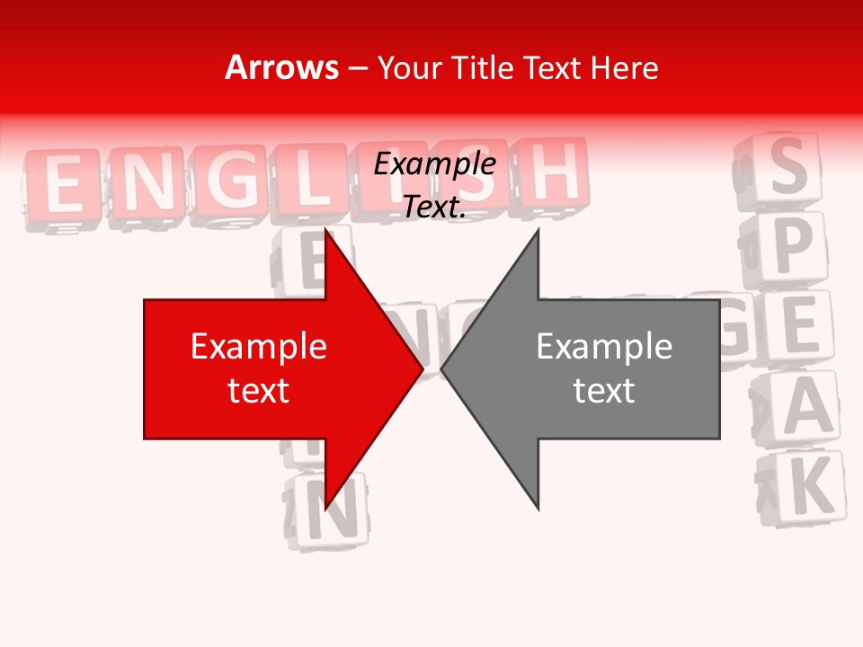 A Crossword Puzzle With English And Spanish Words PowerPoint Template