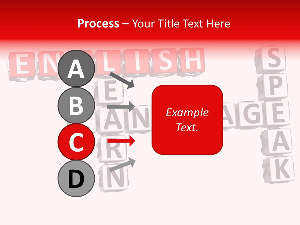 A Crossword Puzzle With English And Spanish Words PowerPoint Template