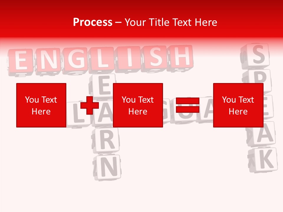 A Crossword Puzzle With English And Spanish Words PowerPoint Template