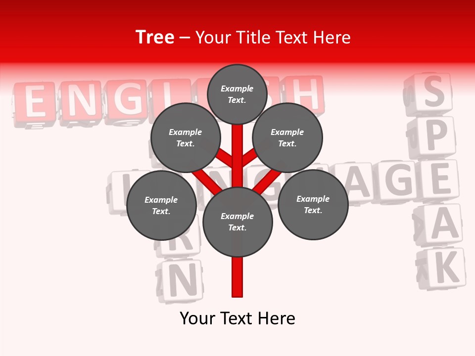 A Crossword Puzzle With English And Spanish Words PowerPoint Template