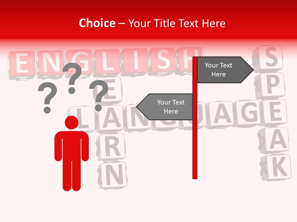 A Crossword Puzzle With English And Spanish Words PowerPoint Template