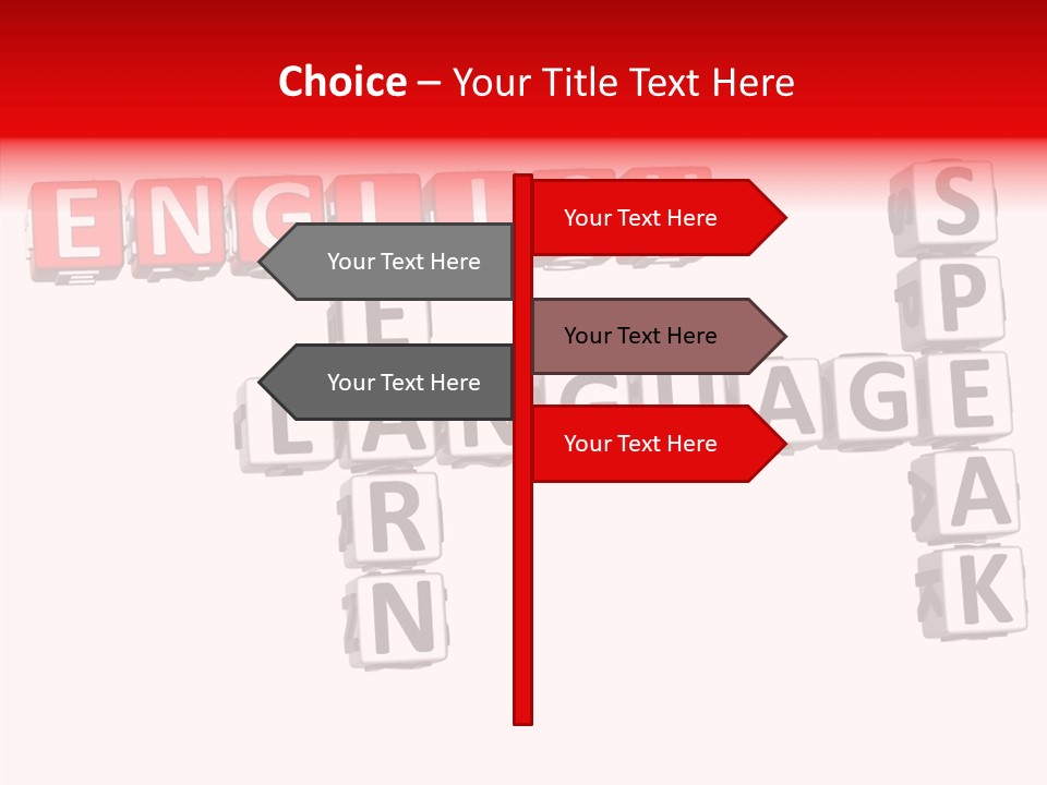 A Crossword Puzzle With English And Spanish Words PowerPoint Template