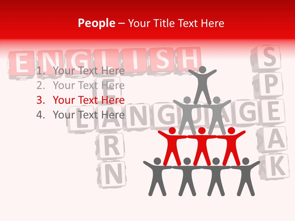 A Crossword Puzzle With English And Spanish Words PowerPoint Template