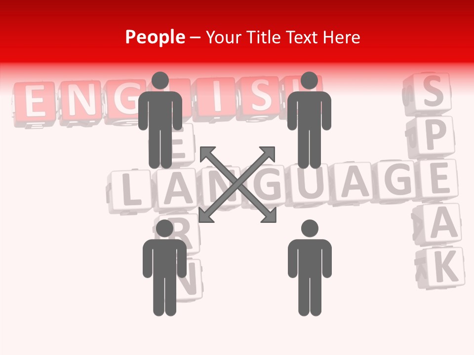 A Crossword Puzzle With English And Spanish Words PowerPoint Template