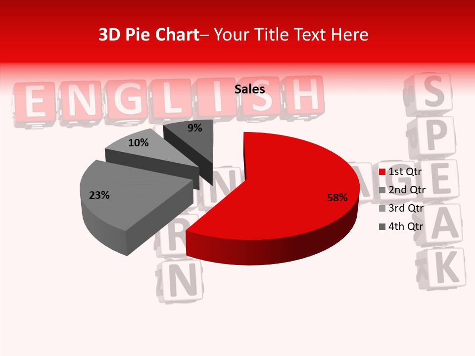 A Crossword Puzzle With English And Spanish Words PowerPoint Template