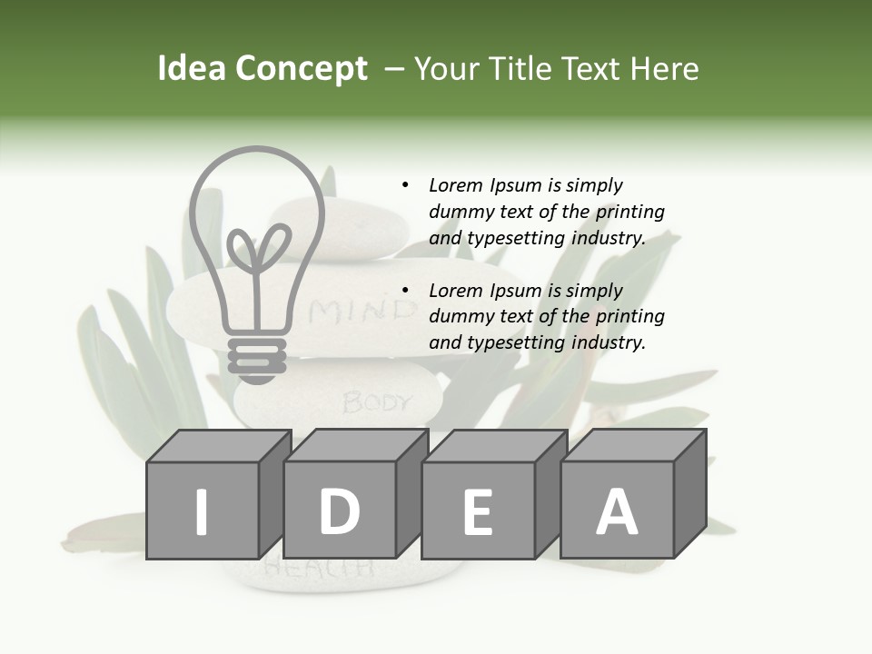 Isolated White Background Mind PowerPoint Template