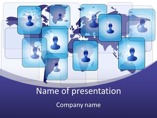 Business Globe People PowerPoint Template